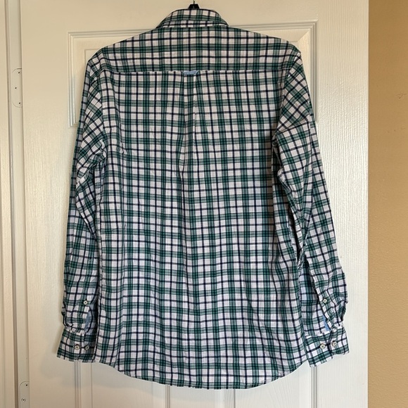 Monte Carlo Casuals men’s white plaid long sleeve button down shirt size large - Picture 7 of 9